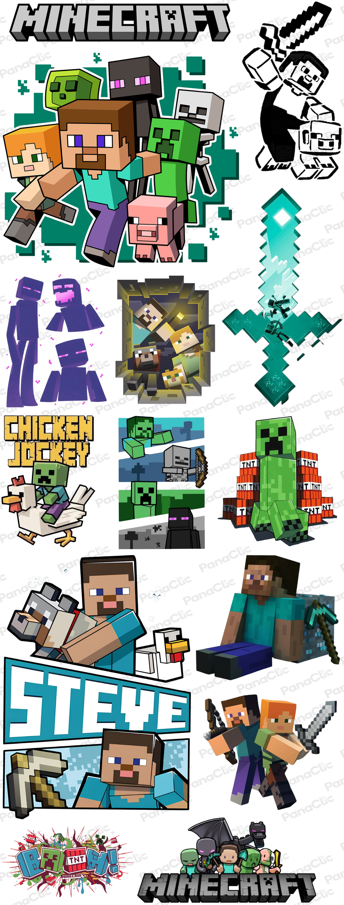 DTF TEXTIL MINECRAFT
