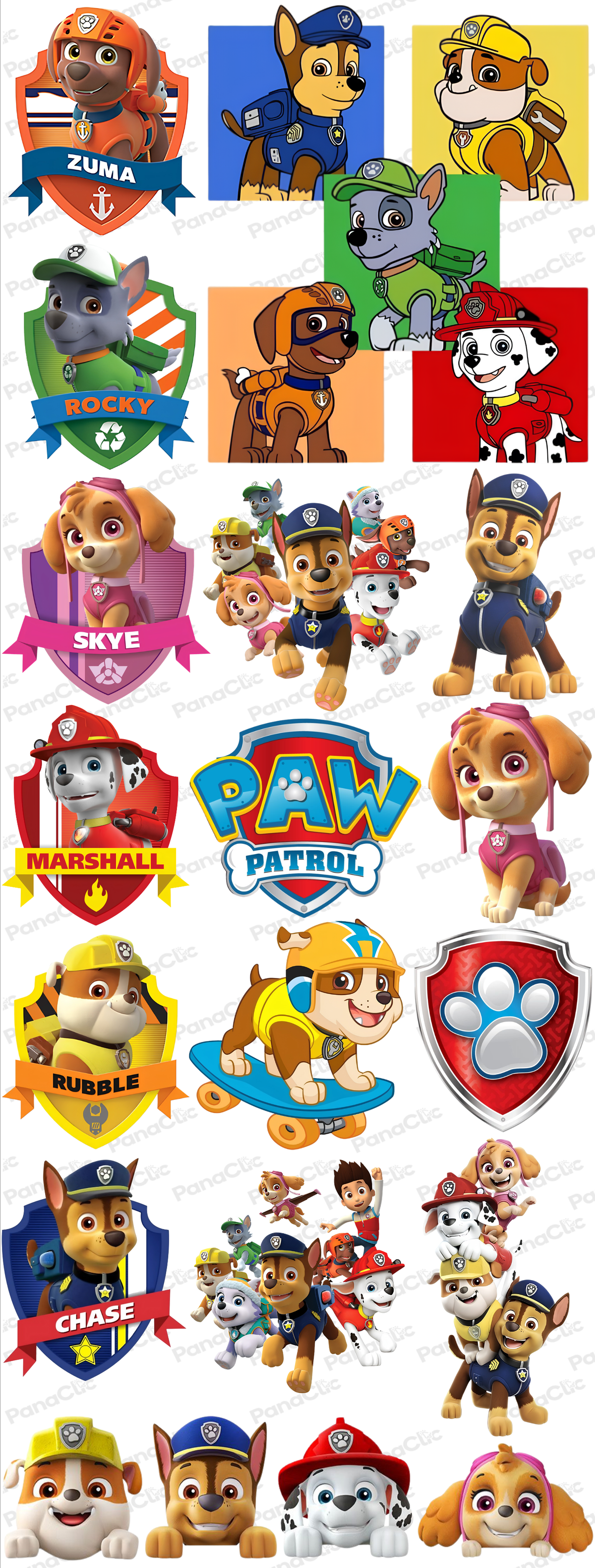 DTF TEXTIL PAW PATROL