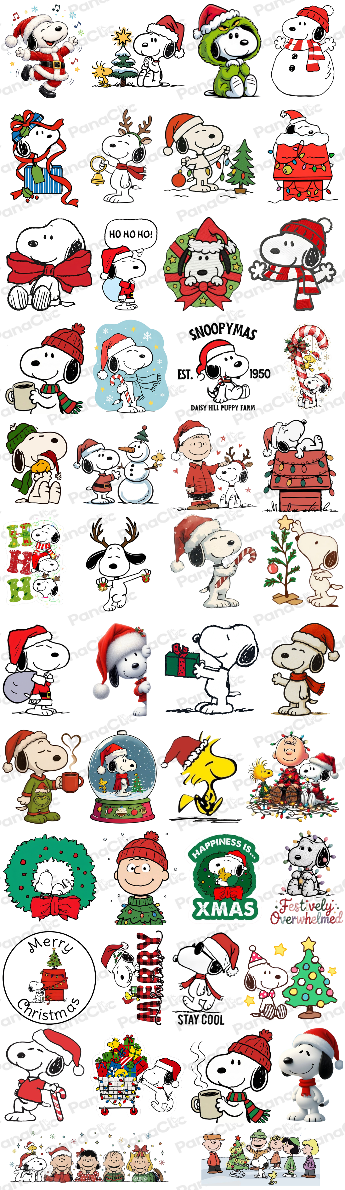 DTF UV SNOOPY NAVIDAD