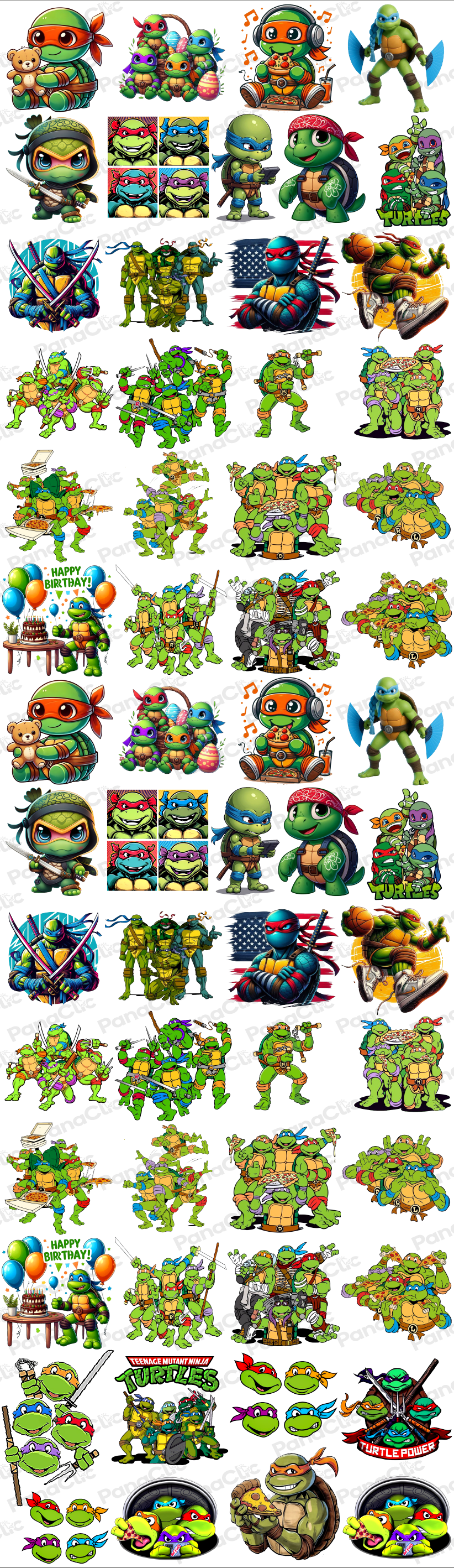 DTF UV TORTUGAS NINJAS