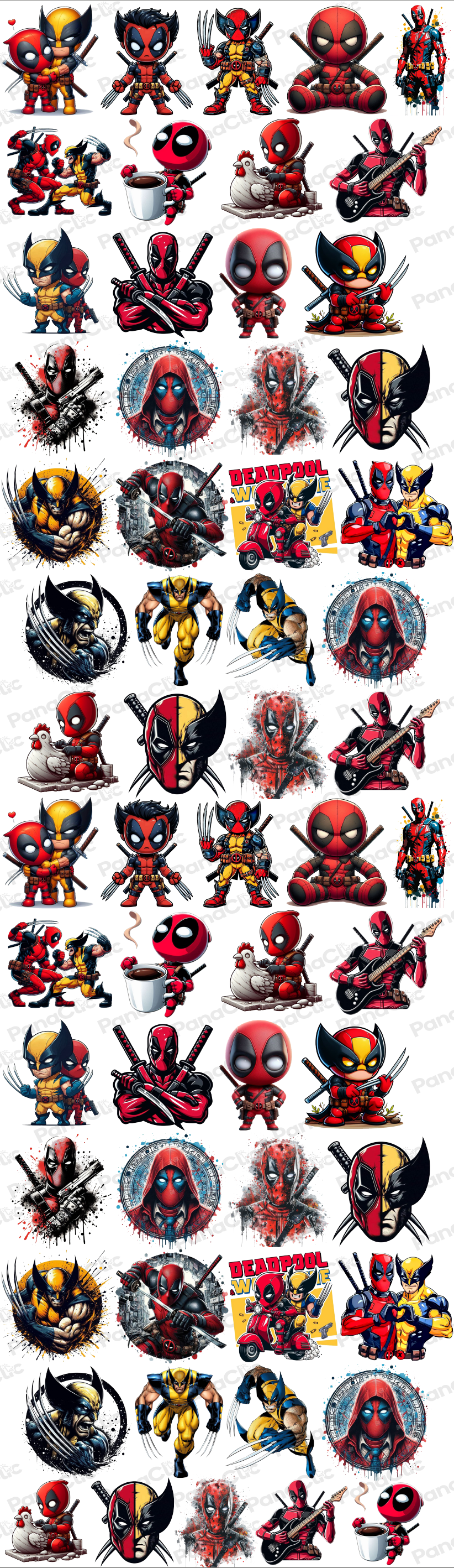 DTF UV WOLVERINE Y DEADPOOL